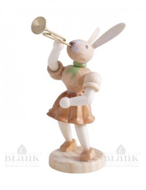 Blank Easter bunny with trumpet