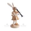 Blank Easter bunny with clarinet, natural