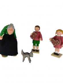 Figures witch, hansel, gretel and cat