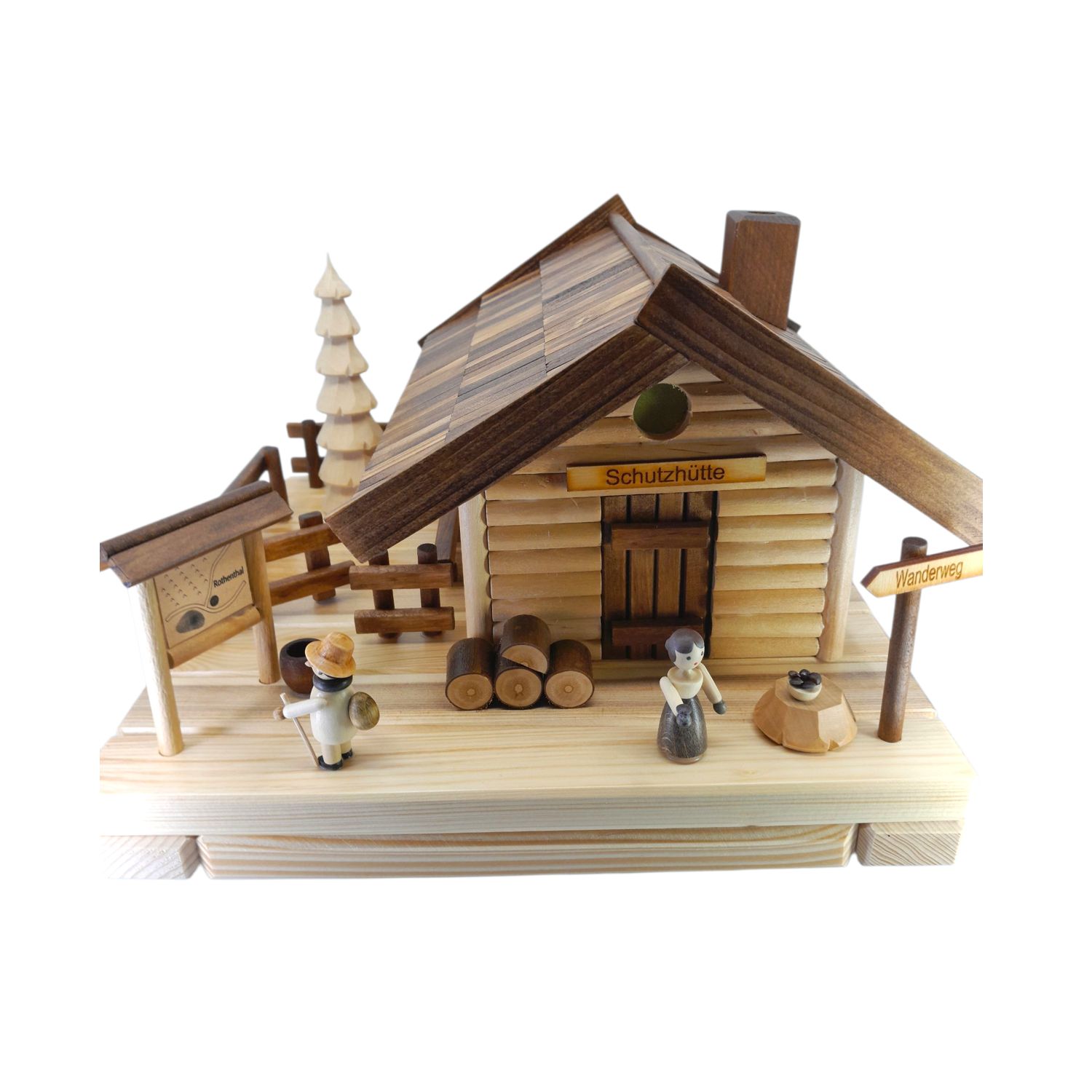 Räucher - Lichterhaus Schutzhütte mit Figur