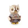 Wooden figure mini owl with candle arch