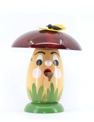 Incense figure smoke mushroom, ruby red