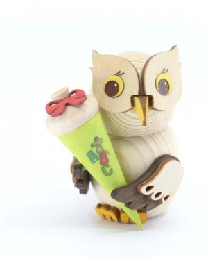 Wooden figure mini owl freshman
