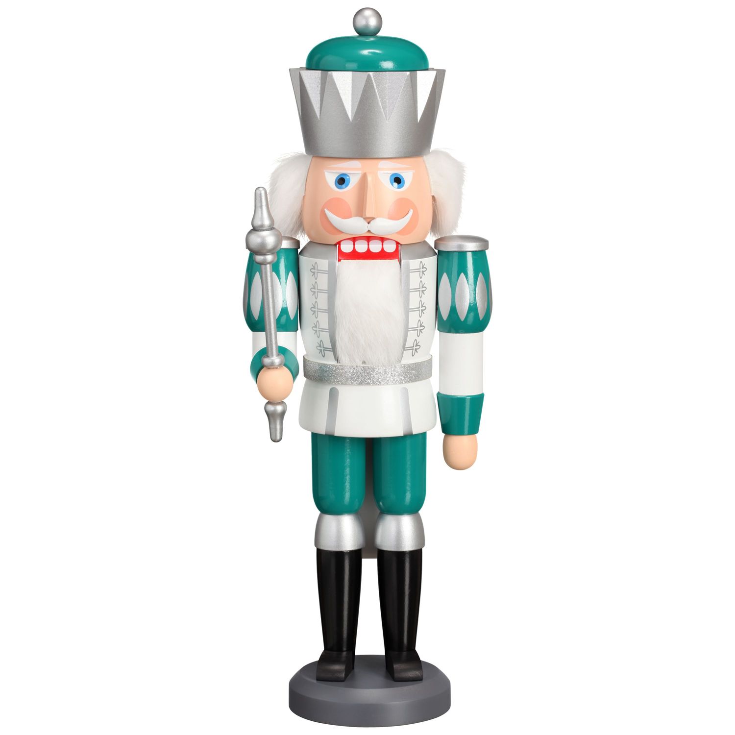 Nutcracker King white-silver-mint-turquoise