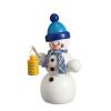 Incense figure snowman with lantern, 15cm