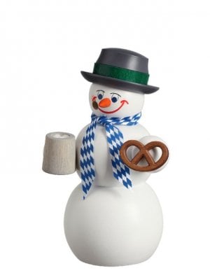 Incense figure snowman Bavarian, 14cm