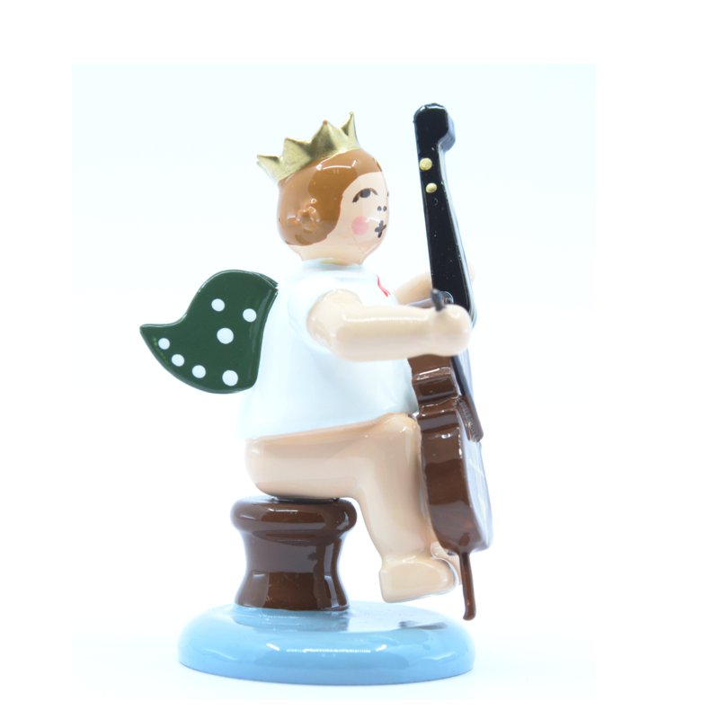 Angel with cello and crown