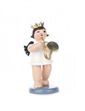 Angel with English horn and crown