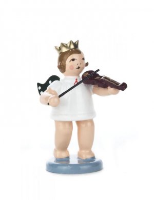 Angel with a violine and a crown 