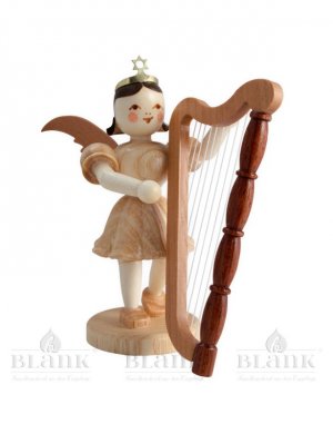Blank angel with short skirt with harp