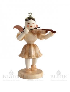 Blank angel with short skirt with violin
