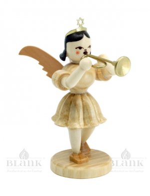 Blank angel with short skirt with trumpet