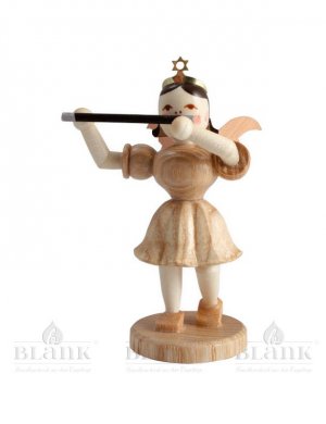 Blank angel with short skirt with transverse flute