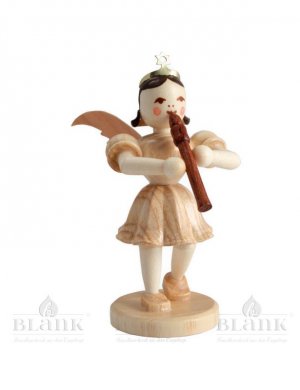 Blank angel with short skirt with recorder