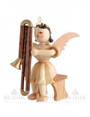 Blank angel with short skirt with contrabassoon