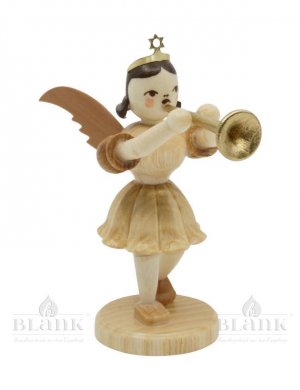 Blank angel with short skirt with trombone