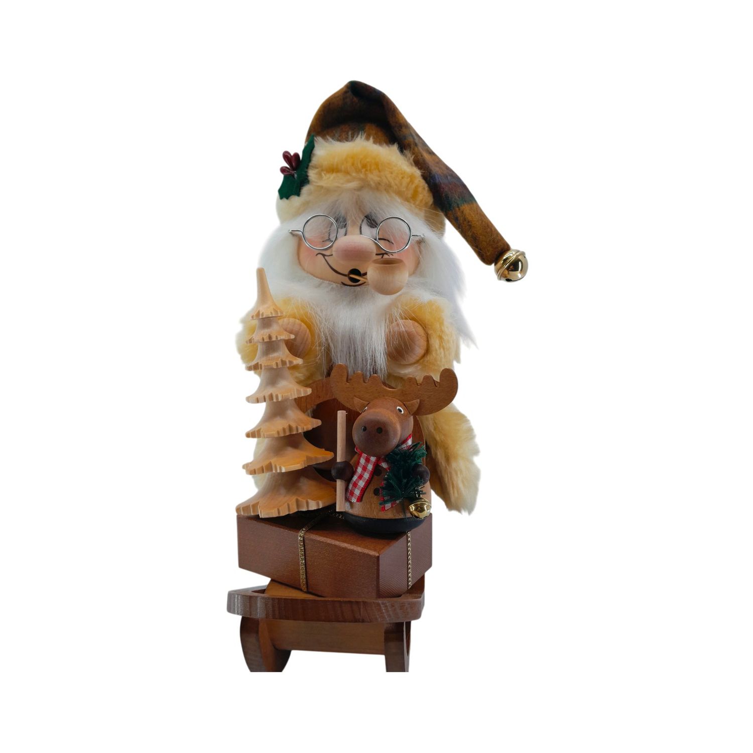 Smoker Gnome Santa Claus with sleigh