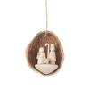 Tree curtain of the birth of Christ in walnut shell