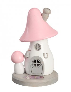 Incense figurine Mushroom House Exclusive, rose