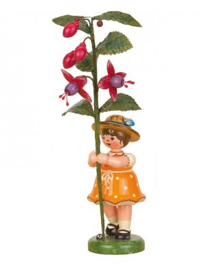 Flower Child Girl with fuchsia