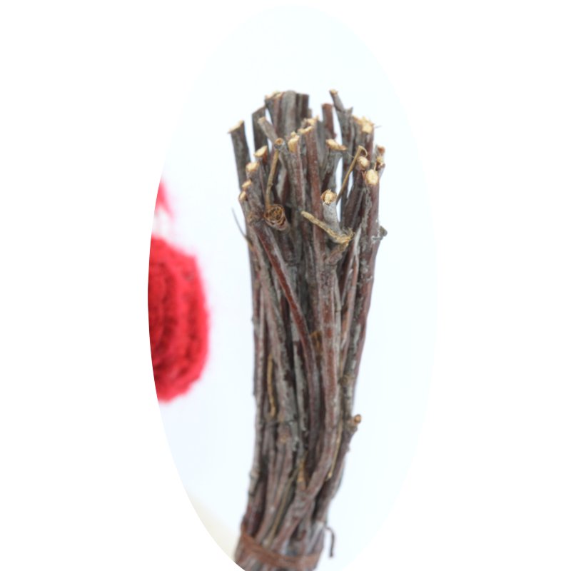 Smoker snowman with red hat and broom