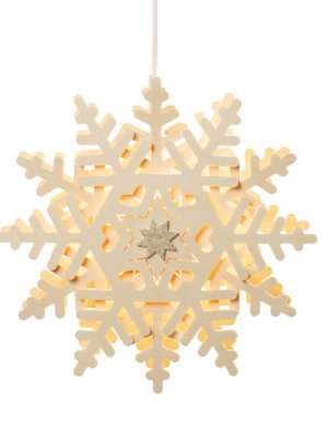 Snow crystal window picture, electric