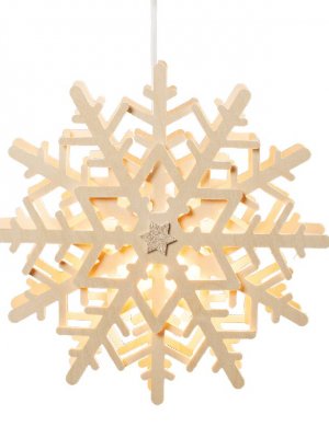 Snow crystal window picture, electric 