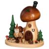Incense figurine mushroom house mushroom picker