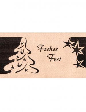 Christmas Greetings card with Fir Tree, Merry Christmas