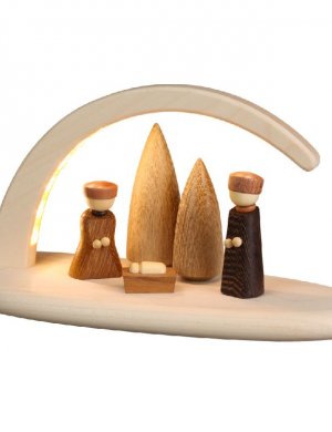 LED candlestick arch of the Nativity, natural