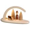 LED candle arch Christmas motif, natural