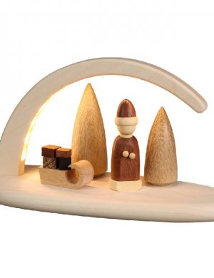 LED candle arch Christmas motif, natural