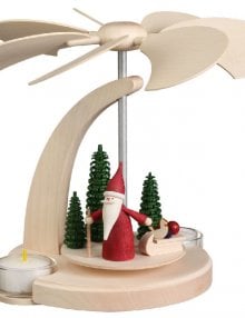 Arch pyramid Christmas gnome with sledge, small