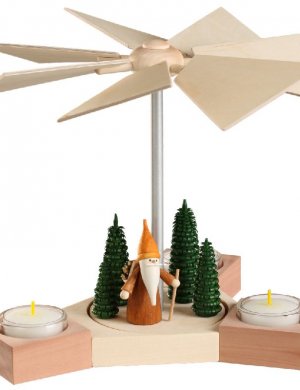 Table pyramid Hexagonum, forest worker gnome