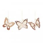 Tree decorations butterflies 6 pieces