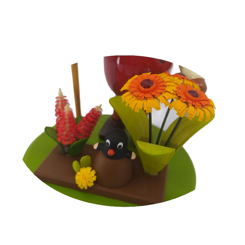Rabbit with mole and flowers, great