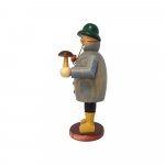 Smoking man mushroom picker