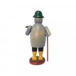 Smoking man mushroom picker