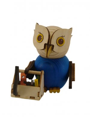Wooden figure mini owl craftsman