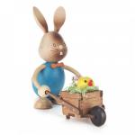 Easter bunny Stupsi with wheelbarrow