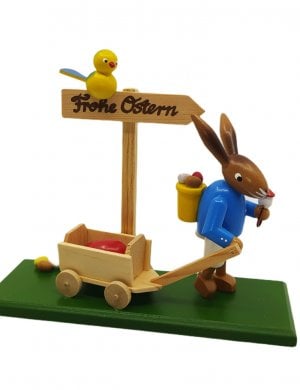 Bunny with a handcart