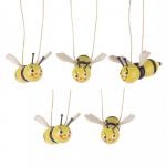 Hangings bees with funny faces