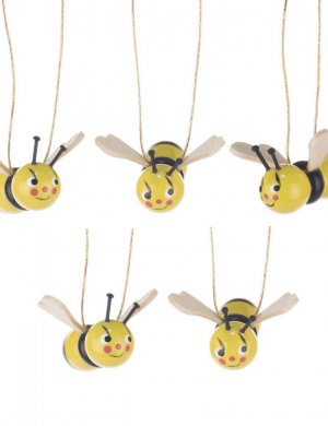 Hangings bees with funny faces