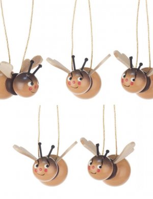 Hangings bumblebees with funny faces