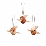 Hangings flying birds set of 3, large