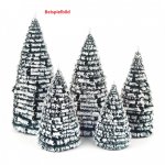 Rime trees green-white set, mixed