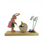 Rabbit with a doll's pram