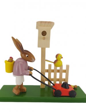 Rabbit with lawn mower