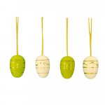 Small easter egg hanging, 10 pieces. green