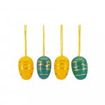 Small easter egg hanging, 10 pieces. yellow